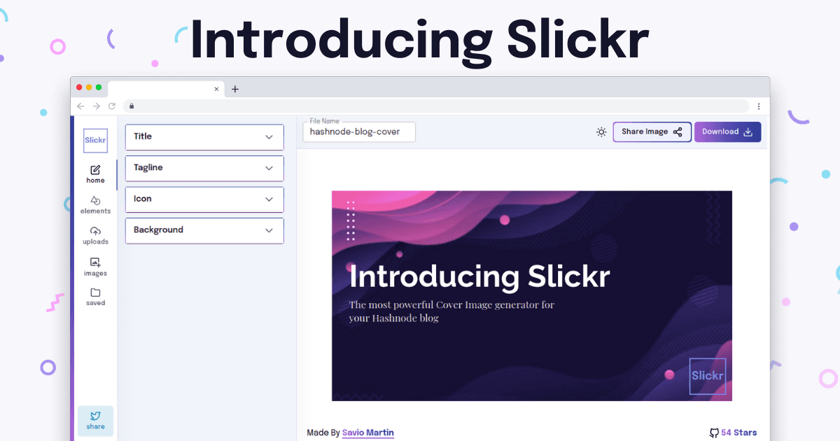 Introducing Slickr - Powerful Cover Image generator 鉁笍